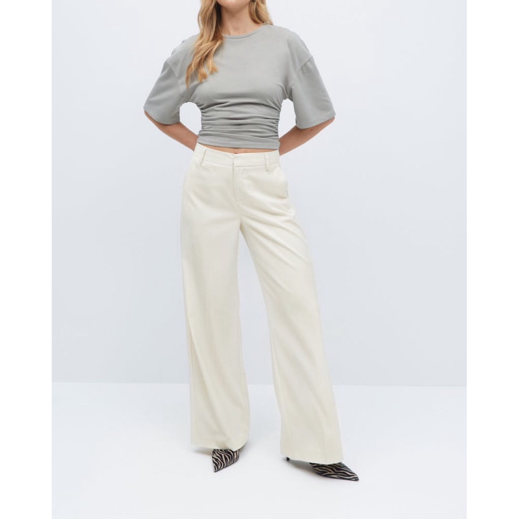 GINATRICOT กางเกงขายาว ใส่ทำงาน ทรงขากว้าง WIDE LEG SUIT TROUSERS (C070)