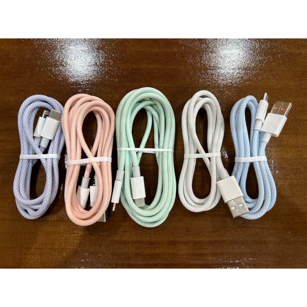 สายชาร์จถักเปียมือถือ ไลท์เทอนิ่ง ไทค์ซี สายยาว1,2m 20W ชาร์จเร็ว