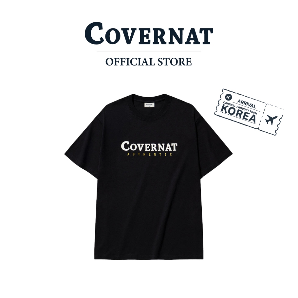 COVERNAT เสื้อยืด รุ่น Center Authentic T-Shirt Black (70031OCASSU_U5BKXX)