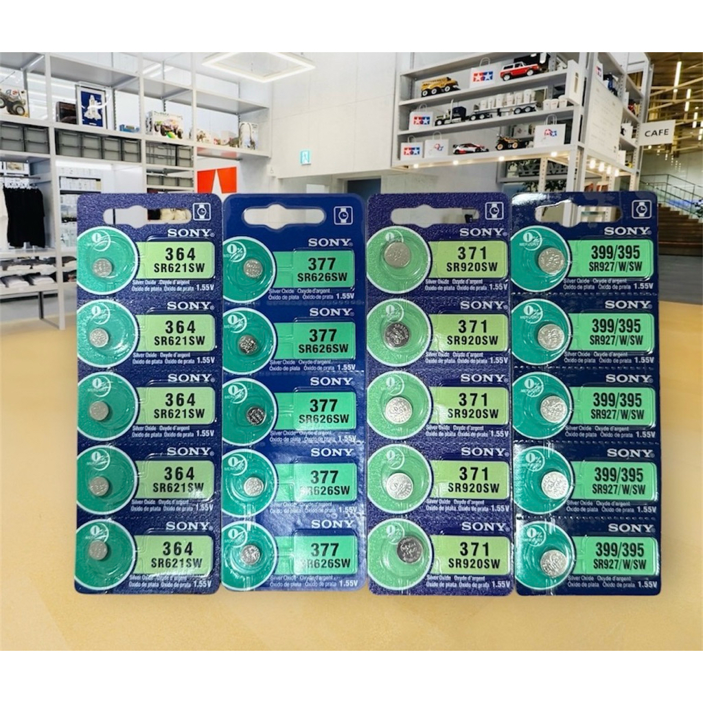 ถ่านนาฬิกา364 377 371 399 1.5V silver แพค5ก้อน ของใหม่ (sony)