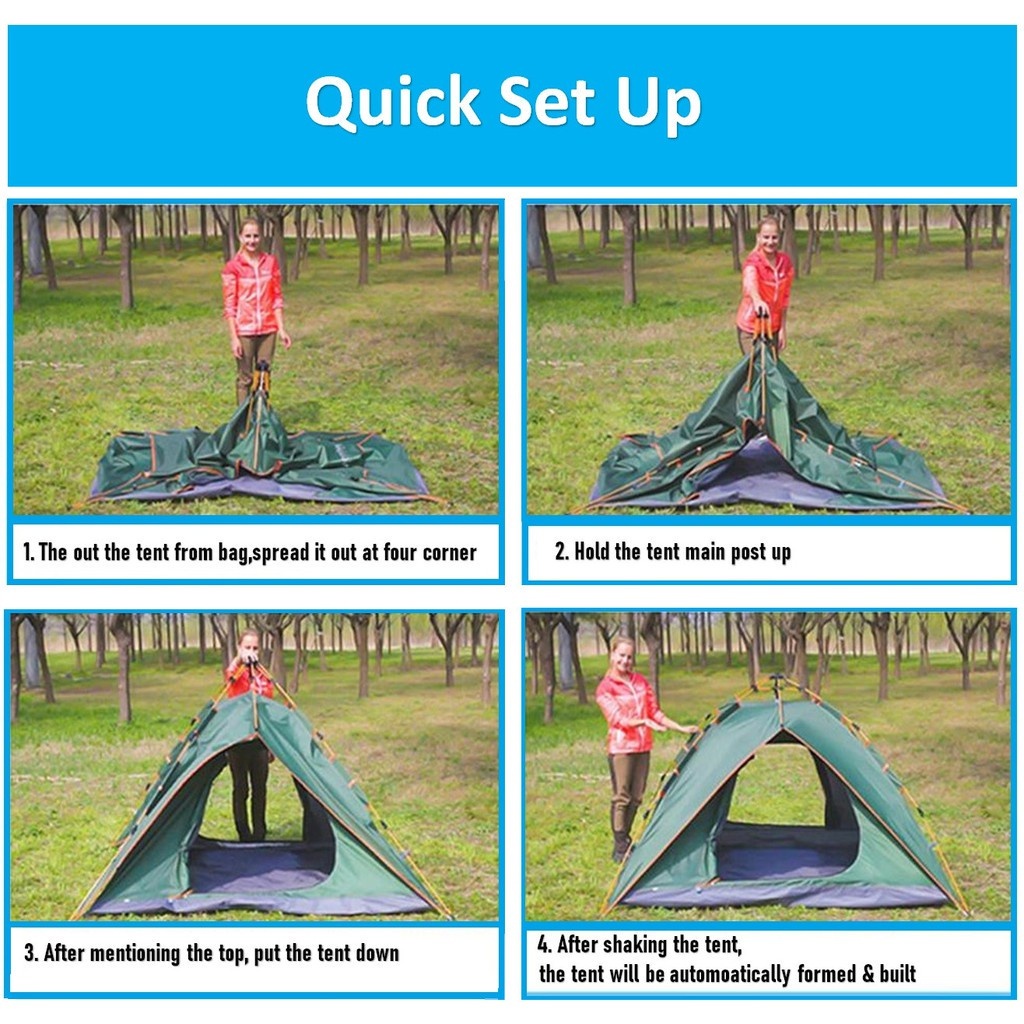 เต็นท์ออโต้ใหม่! เต็นท์แคมป์ปิ้ง2x2m กันUV สำหรับครอบครัว 3-4 คน ตั้งง่ายใน 1 นาที พกพาสะดวก กันแดด-กันน้ำ สุดคุ้มโปรโม - รูปที่ 7
