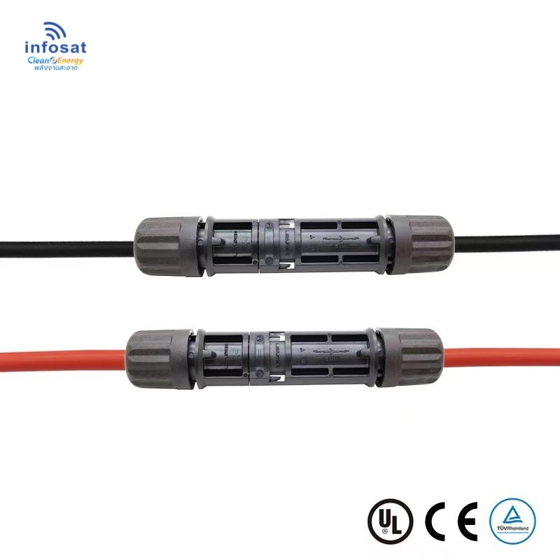 MC4 Connectors (Pair) สำหรับเชื่อมต่อสายจากแผงโซลาร์เซลล์เข้ากับสายไฟ DC