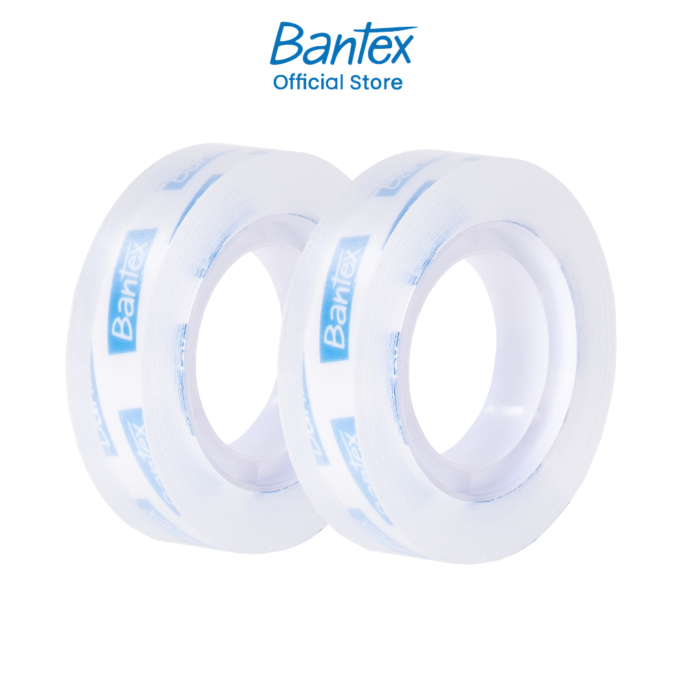 Bantex เทปใส เทปกาว กว้าง 12 มิล 38 ไมครอน แพ็ค 2 ม้วน ฉีกง่าย ติดทน สะดวกใช้งาน Tape Transparent