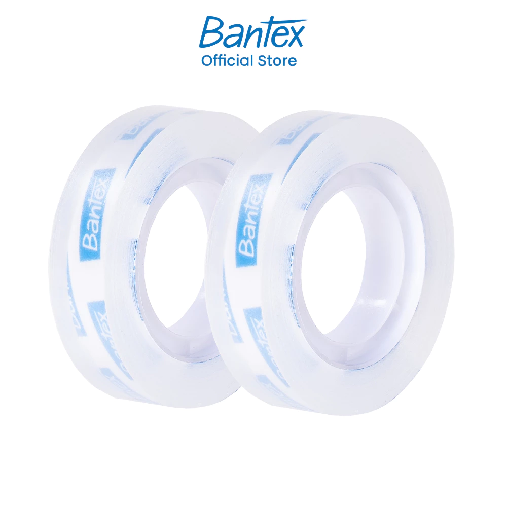 Bantex เทปใส เทปกาว กว้าง 12 มิล 38 ไมครอน แพ็ค 2 ม้วน ฉีกง่าย ติดทน สะดวกใช้งาน Tape Transparent