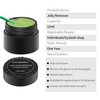 (ร้านในไทย)Nagaraku Jelly Remover ครีมถอดขนตาสูตรอ่อนโยน#Nagarakuของแท้100%#น้ำยาถอดขนตา#อุปกรณ์ต่อขนตาพร้อมส่งในไทย🇹🇭