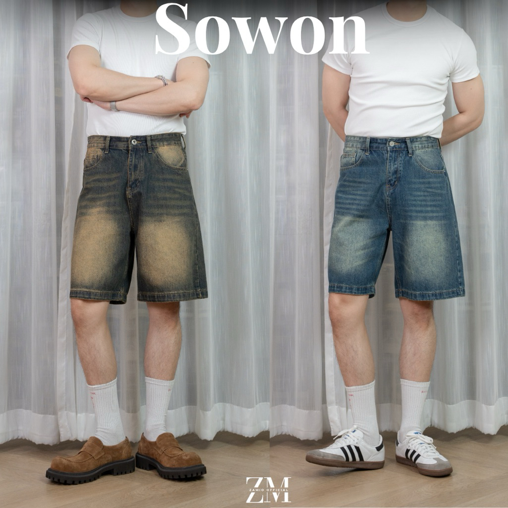 Wana.Outfits - Suwon Jeans  กางเกงยีนส์ขาสั้น ใหญ่ๆ ทรงเกาหลี📍