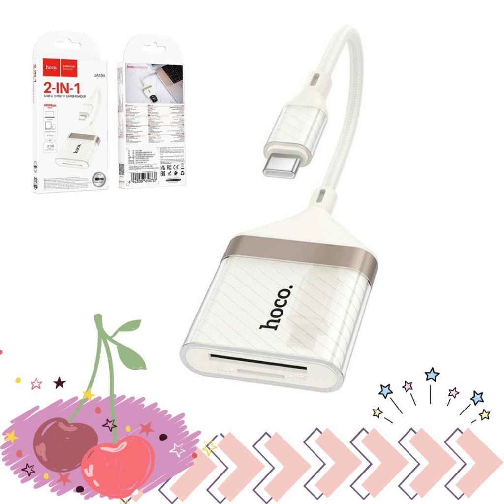 พร้อมส่งจากไทย HOCO UA40A 2IN1 CARD READER การ์ดรีดเดอร์ Type-C to SD/TF