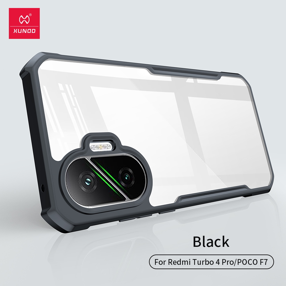 XUNDD เคส ใช้สำหรับ Redmi Turbo 4 Pro Case Poco F7 เคส ป้องกันการกระแทก ป้องกันรอยขีดข่วน ด้านหลังโปร่งใส