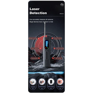 เครื่องตรวจจับกล้องที่ซ่อน Anti-Spy รถ GPS Tracker ฟังอุปกรณ์ Bug RF ไร้สายเครื่องสแกนสัญญาณทั้งหมด