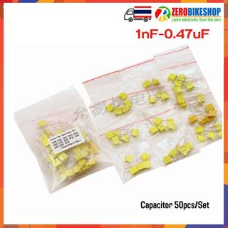 ตัวเก็บประจุ เซรามิก 10 ค่า 1nF-0.47uF รวม 50 ชิ้น/ชุด by Zerobike