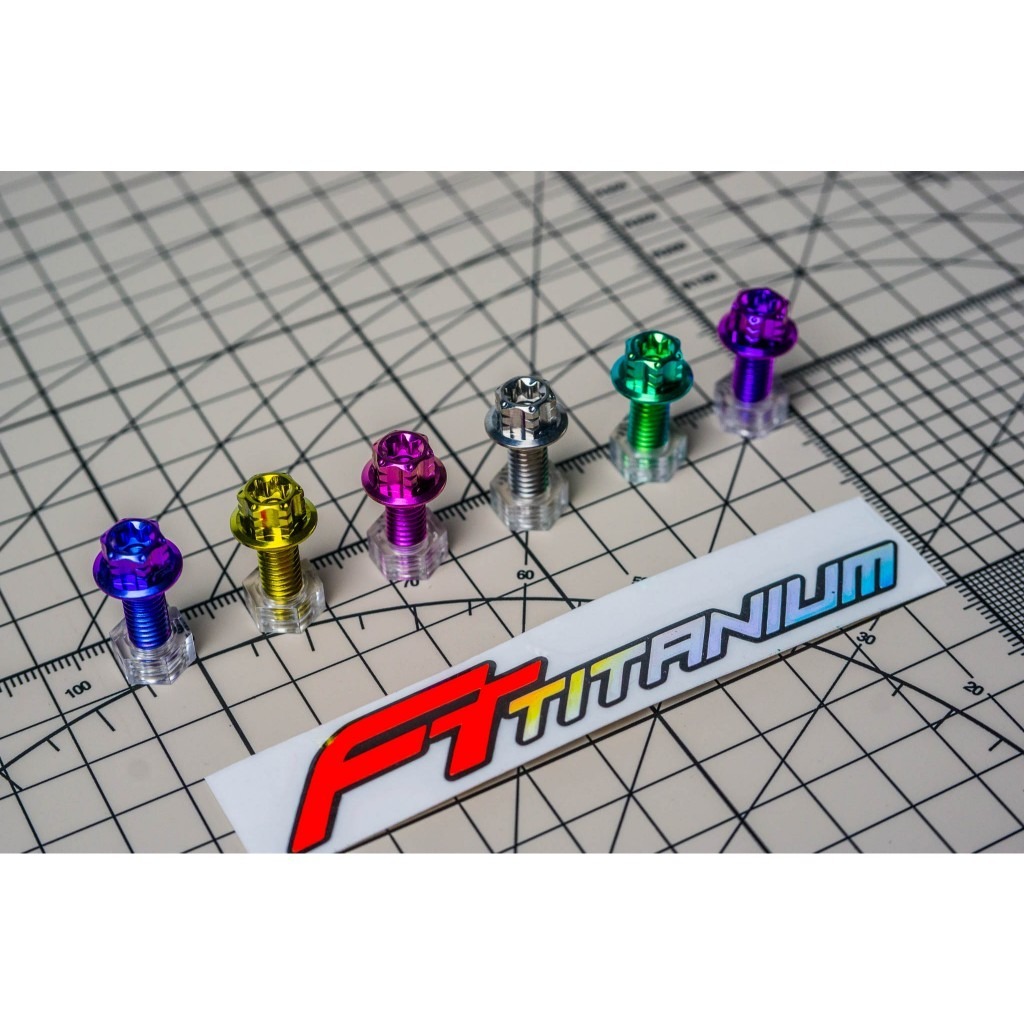น็อตไทเทเนียมแท้ M6 หัวเฟือง