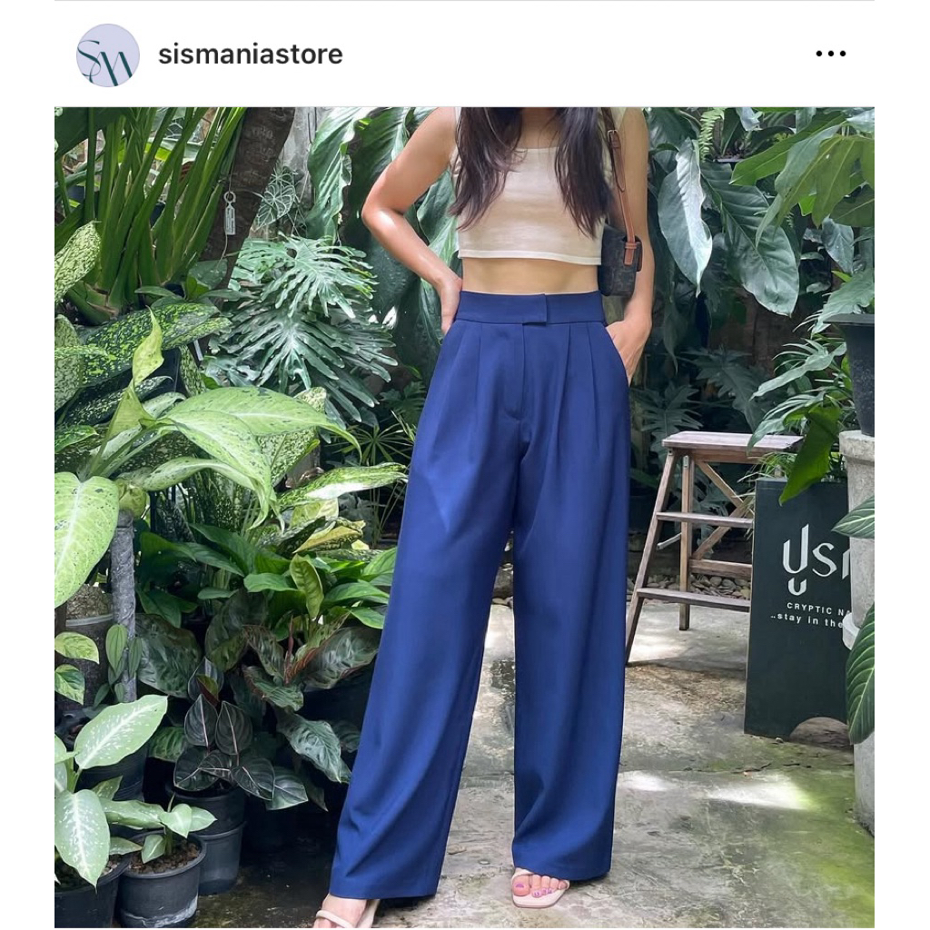 ส่งต่อ กางเกงขายาว Unna Plans สี Navy | sismania