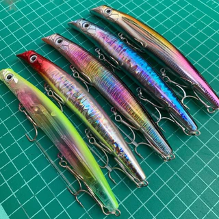 Floating Minnaw เหยื่อปลอมดำตื้น ขนาด14.5cm./20g. ตัวเบ็ดคมแข็งพร้อมใช้งาน
