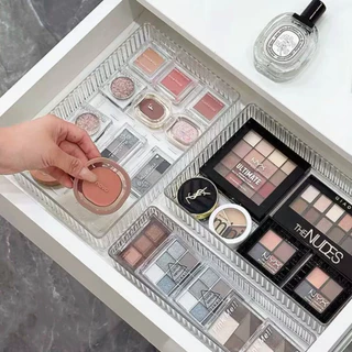 KiiKii Beauty กล่องใส่ของ จัดระเบียบ กล่องลิ้นชักพลาสติกใส ถาดใสของใส่ สําหรับเก็บเครื่องสําอาง