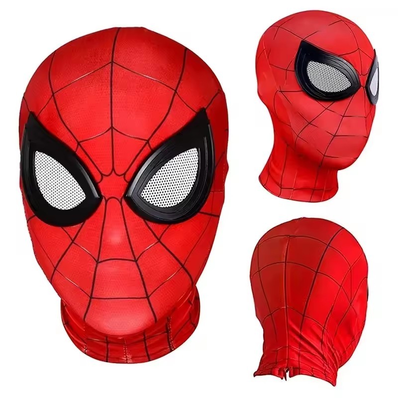 หน้ากากสไปเดอร์แมน หน้ากากซูเปอร์ฮีโร่ หน้ากากคอสเพลย์ กระพริบตาได้ Spider Man Can Blink Masks Cosplay Miles Headgear