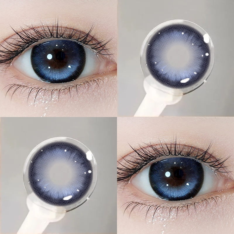 Mill Creek【New💎💦】คอนแทคเลนส์สีฟ้าเทา เลนส์นิ่มบางพิเศษ ชุ่มชื้น สวมใส่สบาย 14.5MM