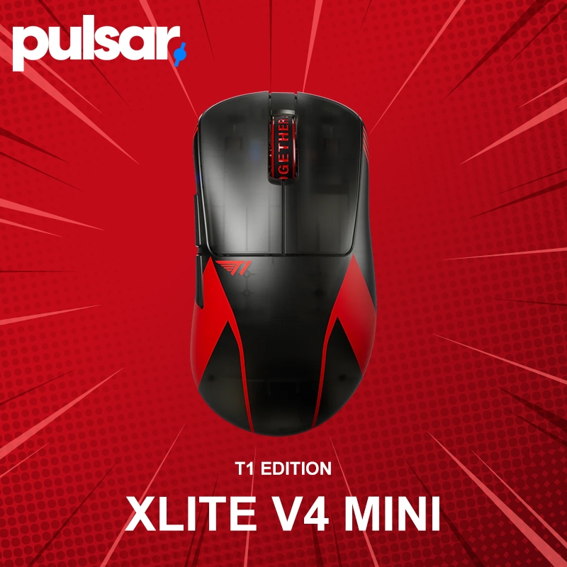 เมาส์เกมมิ่งไร้สาย Pulsar Xlite V4 Mini T1 Edition ประกันศูนย์ 2 ปี