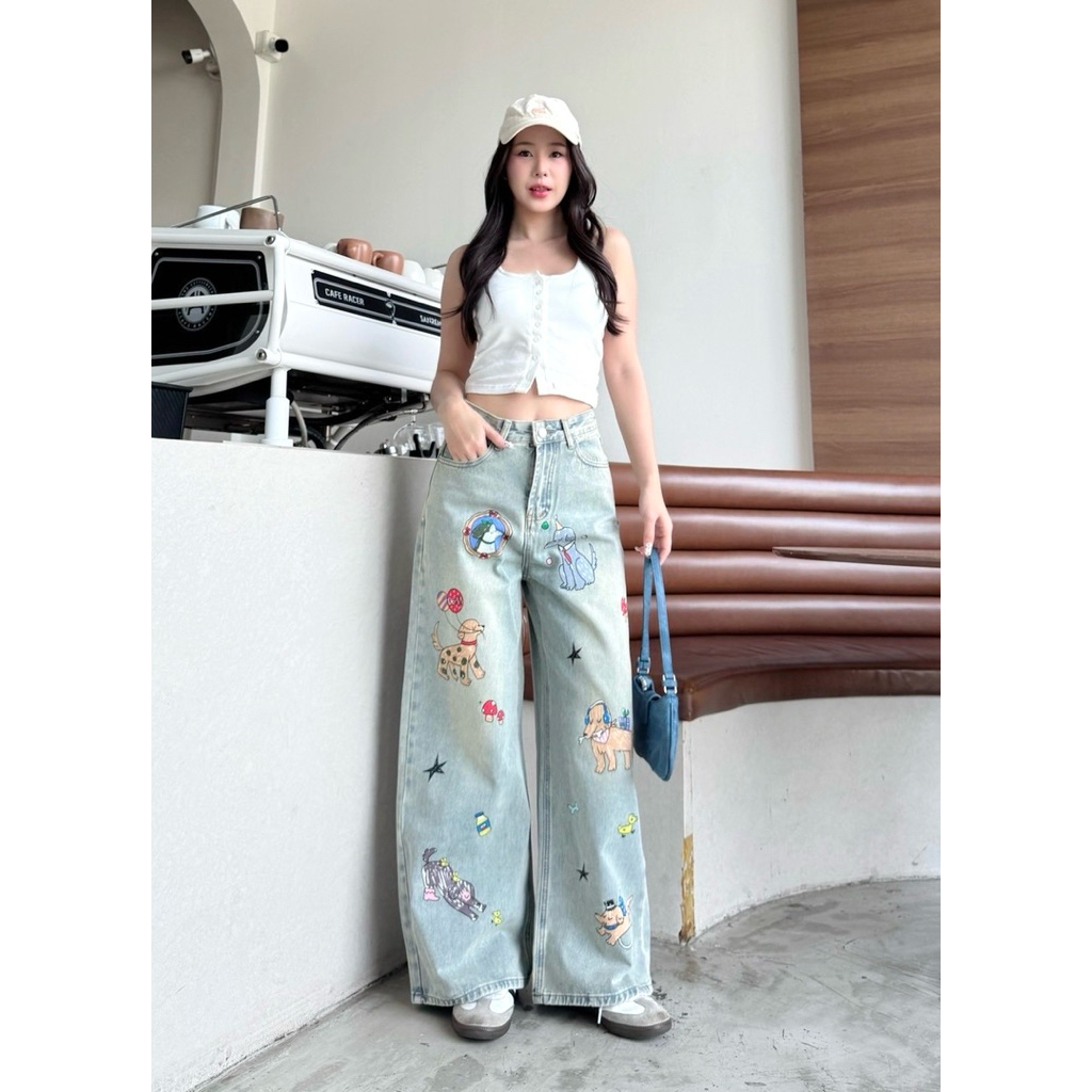 กระบอกแต่งลายน้องหมา งานผ้าฮ่องกง มีไซส์ S-6XL เอว 24-42“