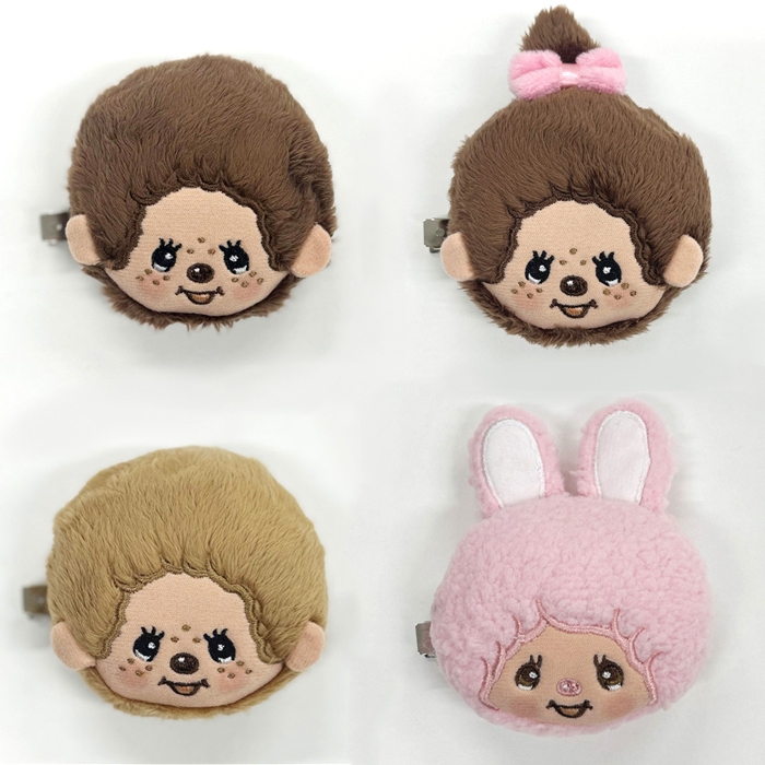 กิ๊บติดผม มอนชิ หัวตุ๊กตา monchhichi [วัสดุ] โพลีเอสเตอร์, เหล็ก [ขนาด] ประมาณ สูง 10 x กว้าง 10 x ลึก 4.5 ซม.