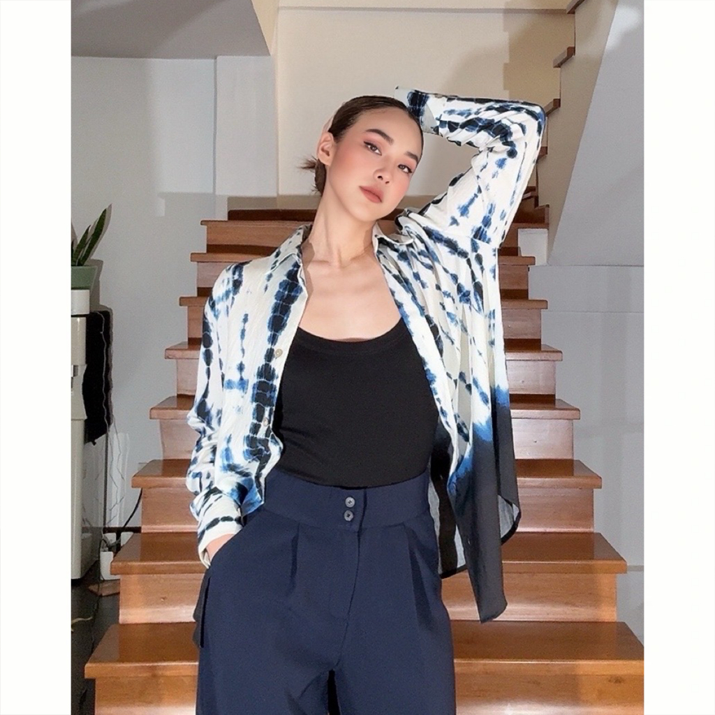 MMCHIC Tie Dye Shirt (lndigo)
