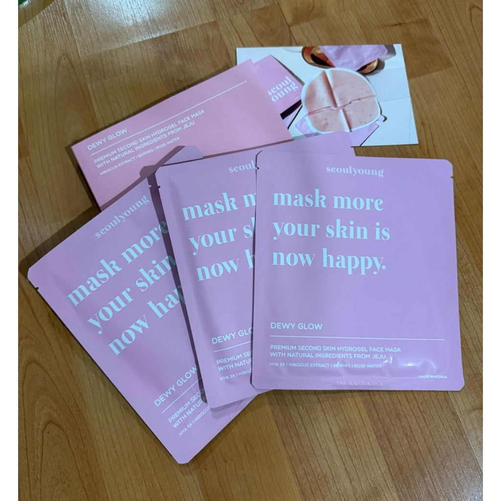 กล่อง 3 แผ่น SEOULYOUNG - Dewy Glow Hydrogel Mask มาส์กบำรุงผิว ตัวดังของเกาหลี