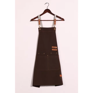 [222]กันเปื้อน ผ้ากันเปื้อนกันน้ำ Apron ผ้ากันเปื้อนฟรีไซค์ คนอ้วนใส่ได้ ผ้าแคนวาส ผ้านิ่มกันน้ำ งานคุณภาพ