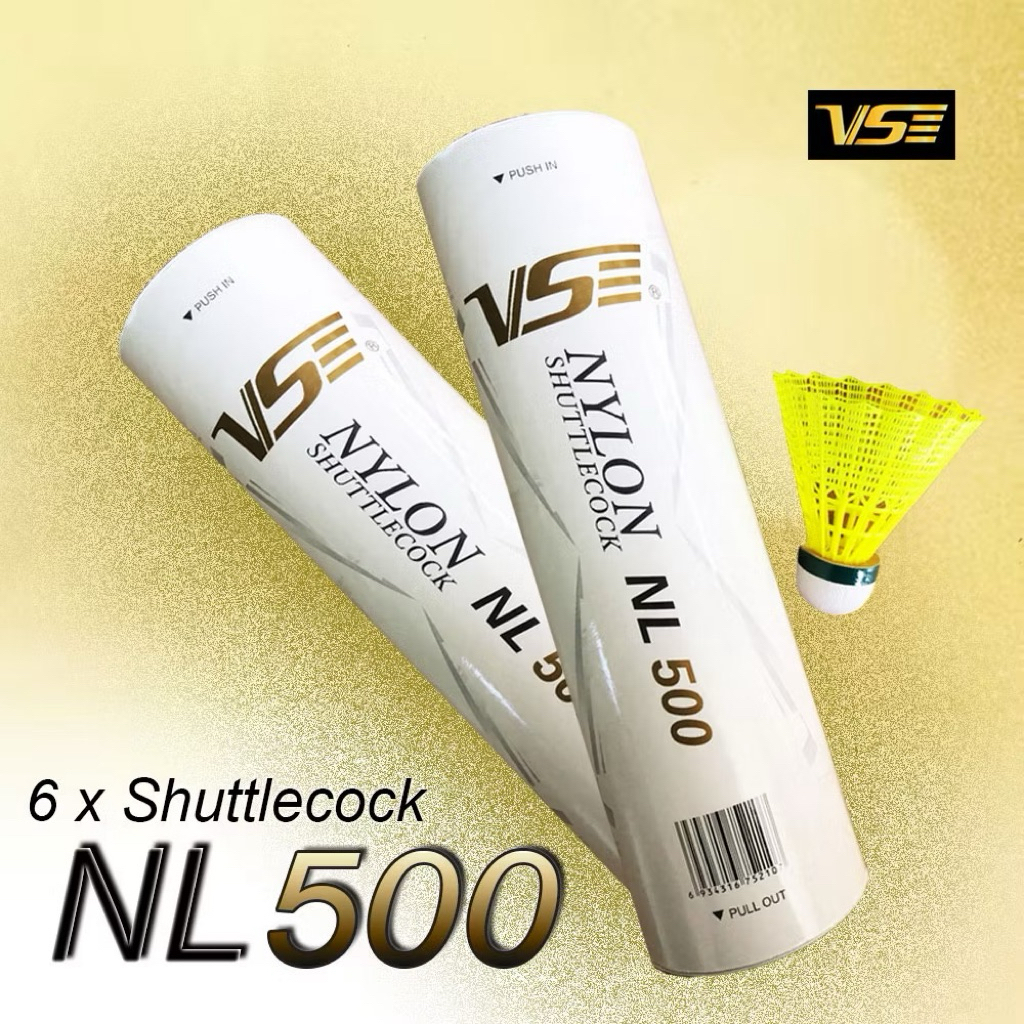 VS ลูกแบดพลาสติก รุ่น 𝗡𝗟𝟱𝟬𝟬 𝗡𝘆𝗹𝗼𝗻 𝗦𝗵𝘂𝘁𝘁𝗹𝗲𝗰𝗼𝗰𝗸 🏸คงที่ ทนทาน 🦾(บรรจุ 6 ลูก) [ของแท้ 💯]