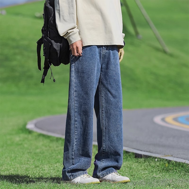 👖Jeans👖กางเกงยีนส์ผู้ชาย baggy jeans ชาย ยีนส์ ตรง ทรงหลวม เนื้อผ้ายีนส์ล้างน้ำ มีหลายสี  สไตล์เกาหลี - รูปที่ 5