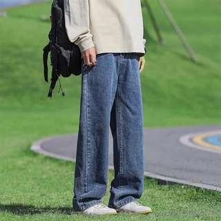 👖Jeans👖กางเกงยีนส์ผู้ชาย baggy jeans ชาย ยีนส์ ตรง ทรงหลวม เนื้อผ้ายีนส์ล้างน้ำ มีหลายสี สไตล์เกาหลี
