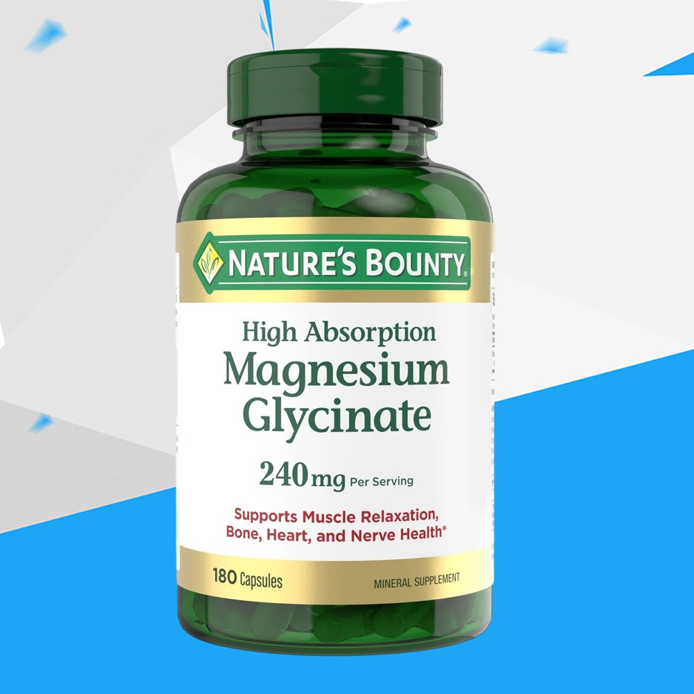 (Exp.02/2028)Nature's Bounty Magnesium Glycinate 240 mg, 180 Capsules