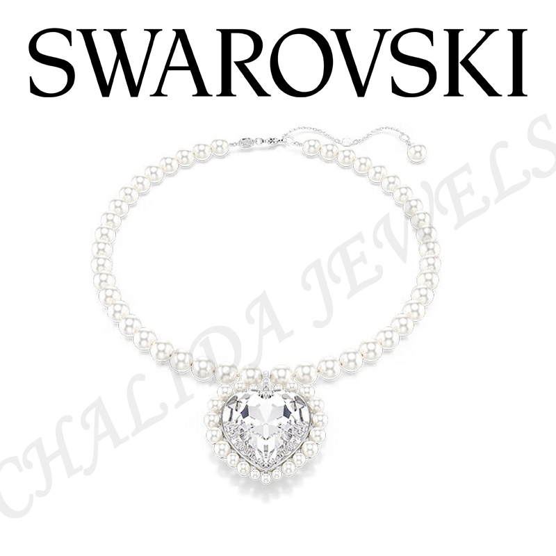 🥇สินค้าแท้ 100%🥇 Ariana x Swarovsk 4.5 x 4.2 cm สร้อยคอคริสตัลไข่มุก สไตล์เซเลบริตี้