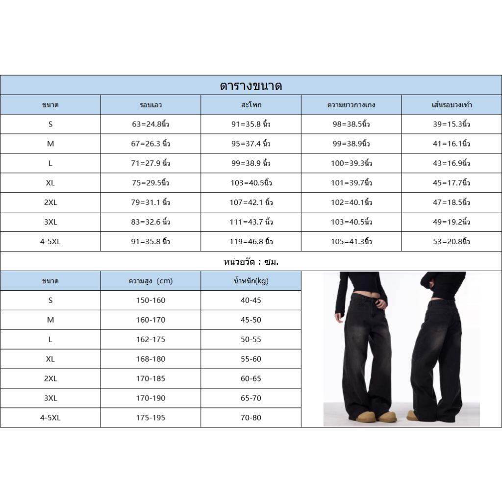 กางเกงยีนส์ baggy jeans นิยมยีนส์ ผู้หญิง กางเกงลำลอง วินเทจ เกาหลี แฟชั่น เอวสูง ราคา ถูกที่สุด ดีลบีเคเค แกลเลอรีภาพที่ 3