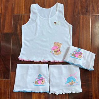 ( 1 แพค 4 ตัว ) เสื้อซับในสีขาวเด็กอนุบาล-ประถมต้น อายุ 3-8 ปี รอบอก 22-28 นิ้ว ผ้า cotton สวมใส่สบาย