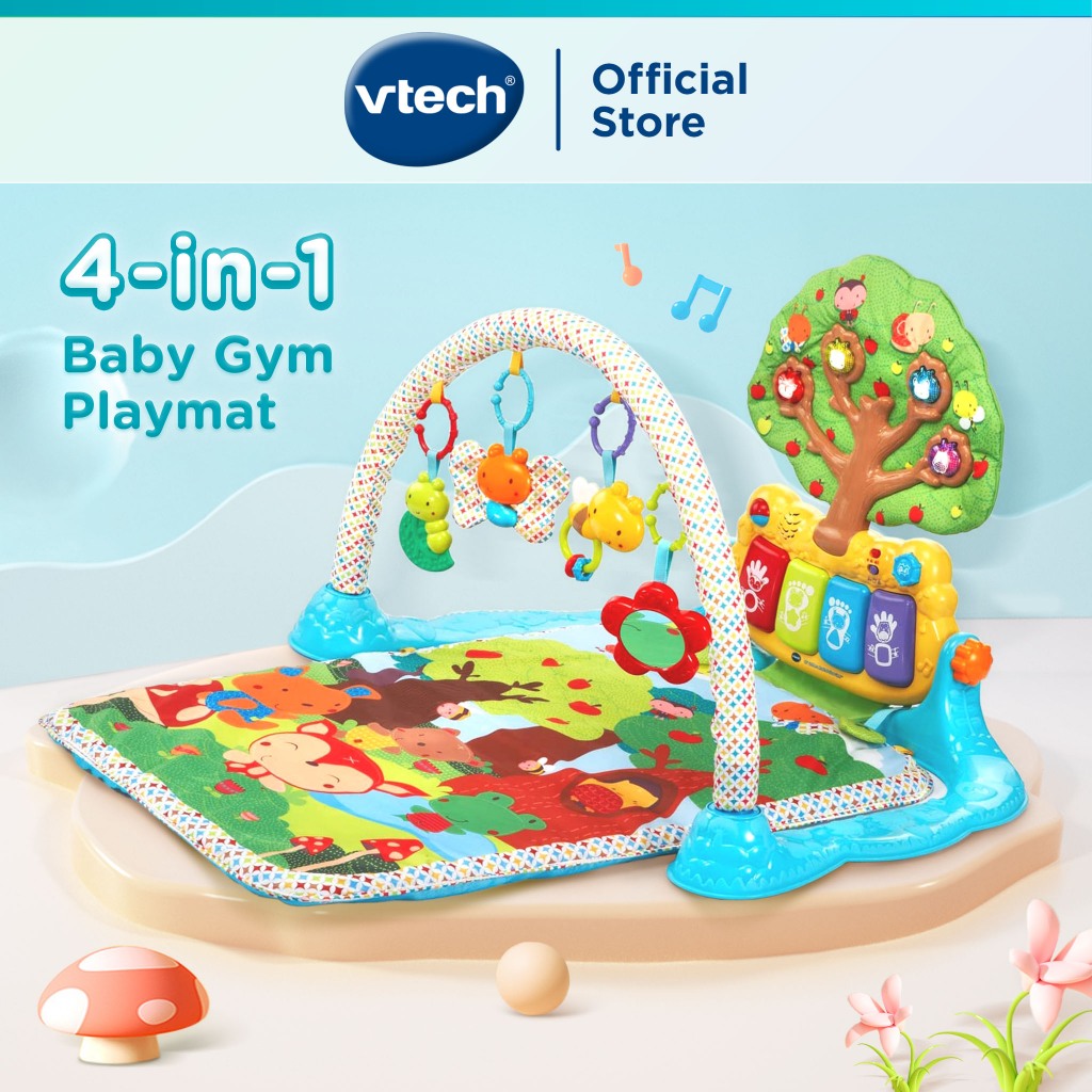 VTech Official Store 4 In 1 New Born Baby Gym Playmat Activity Gym Infant แผ่นรองคลาน เพลยิม เสื่อรอ