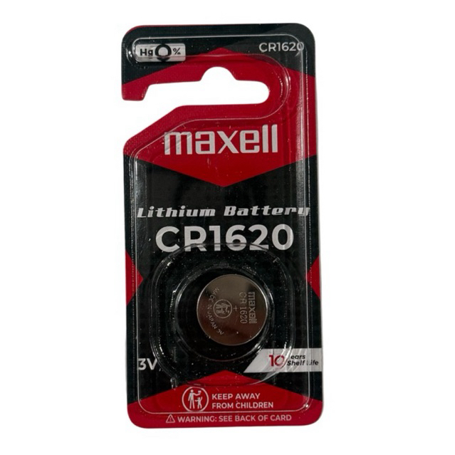 ถ่านMaxell CR1620 Lithium 3V แพคเดียว1ก้อน