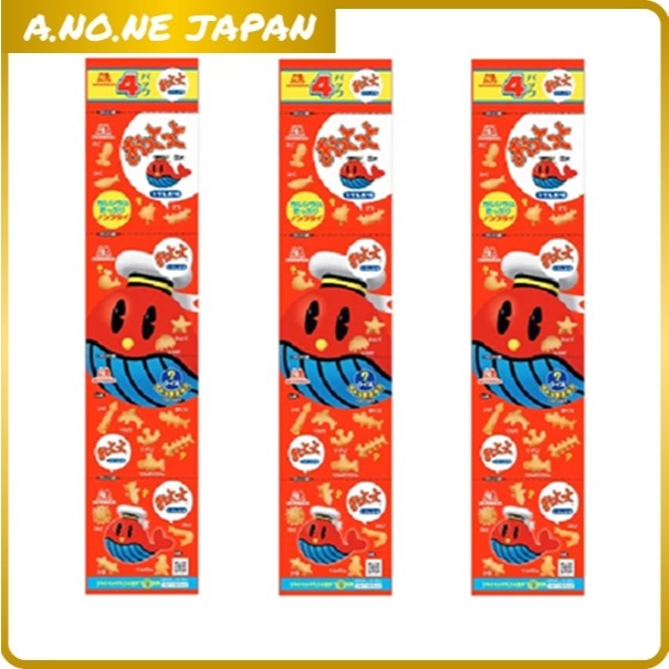 ขนมอบกรอบ Morinaga Ottotto รสเค็มอ่อน 28g (7g×4) ×3 เหมาะกับเด็ก ผลิตในญี่ปุ่น