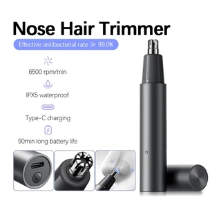 Xiaomi Nose Hair Trimmer ตัดขนจมูก | พอร์ต Type-C | การตัดแต่งให้เรียบเนียน | ฝาครอบป้องกันแม่เหล็ก