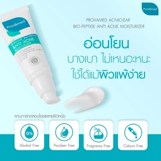 [SET] PROVAMED ACNICLEAR BIO-PEPTIDE ANTI ACNE MOISTURIZER 40 ML, PROVAMED BIO-PEPTIDE GOTU KOLA ANTI ACNE SERUM 30 ML