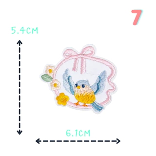 🐤ตัวรีดลายนกน้อยเจ้าหญิง ชุดC62 สไตล์คุณหนู รีดง่าย ละมุนทุกมุมมอง รีดง่ายไม่ต้องเย็บ