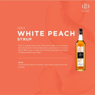 1883 น้ำเชื่อมกลิ่นไวท์พีช | WHITE PEACH SYRUP 1000 ml. (SKU 5938)
