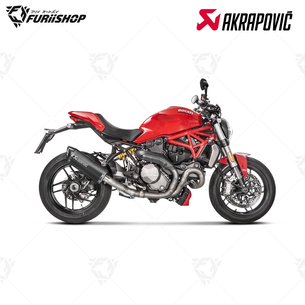 ท่อสูตร/ท่อแต่ง/ท่อไอเสีย Akrapovic Slip on Black 17-18 : for Ducati Monster 1200  Monster821