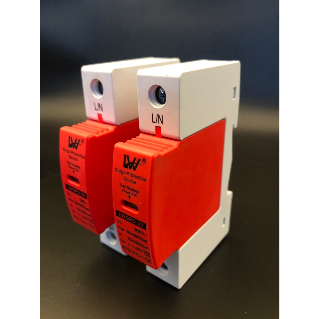 กันฟ้าผ่า AC 1P 385V 20kA  40ka 60kA  SPD AC อุปกรณ์ป้องกันฟ้าผ่า Surge Protection ตัวป้องกันฟ้าผ่า