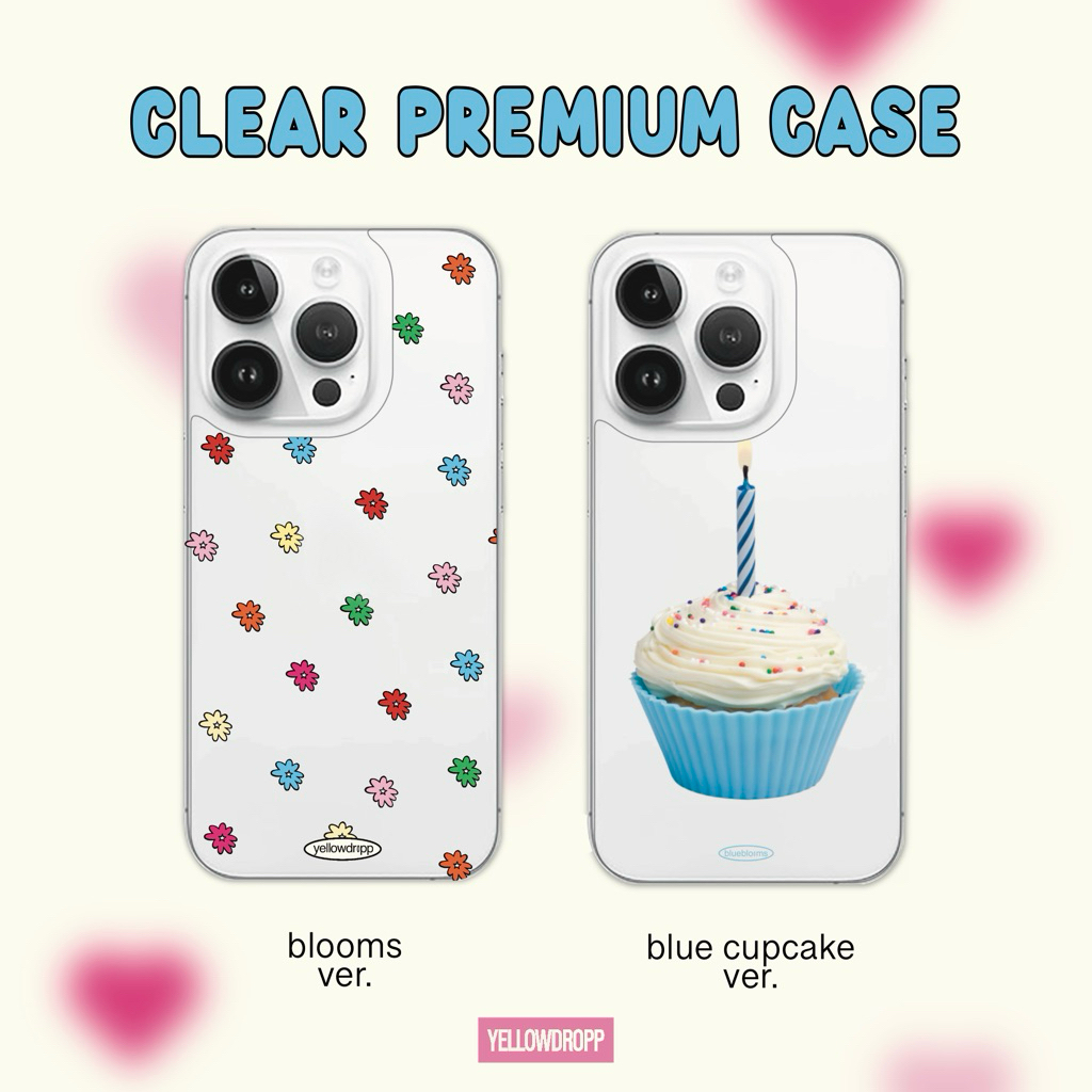 no restock! พร้อมส่ง 🌼 เคสไอโฟน blooms & blue cupcake *ไม่ใช่เคสแม่เหล็ก*