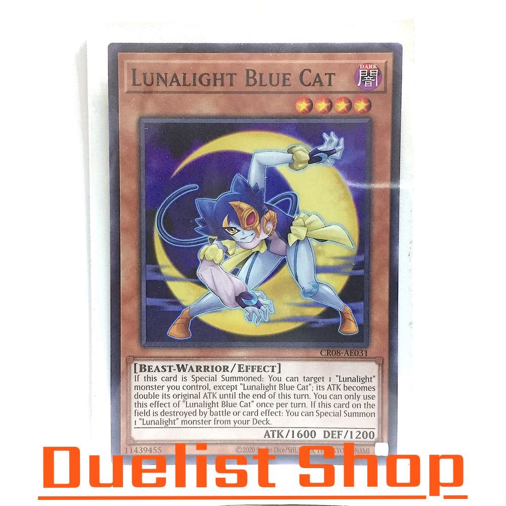 Lunalight Blue Cat (N) Monster Dark Level4 [Beast-Warrior/Effect] ชุด CR08-AE031 การ์ดยูกิโอ (Yu-Gi-