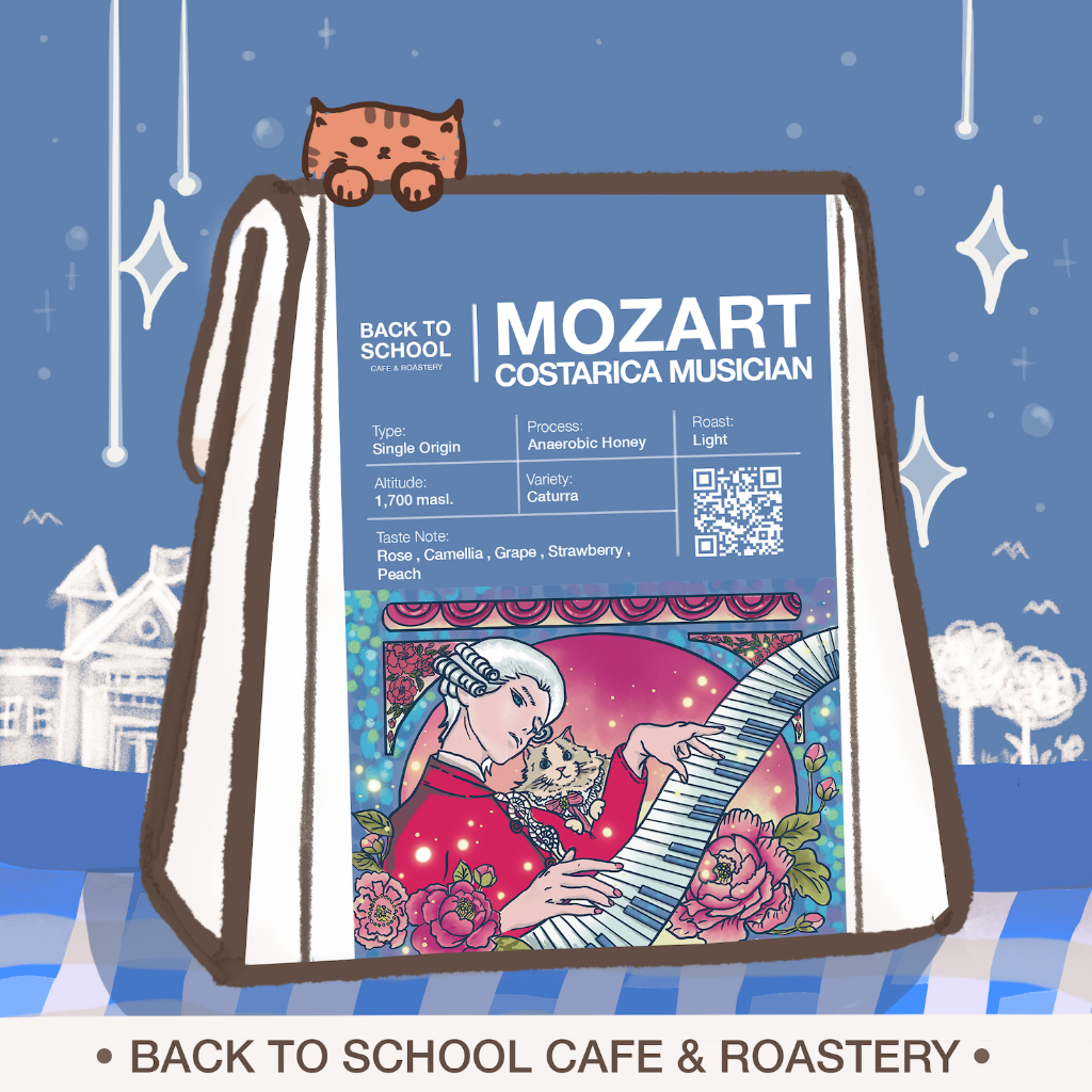 เมล็ดกาแฟคั่ว Costarica Musician “Mozart” (Raisin Honey) - Light Roast