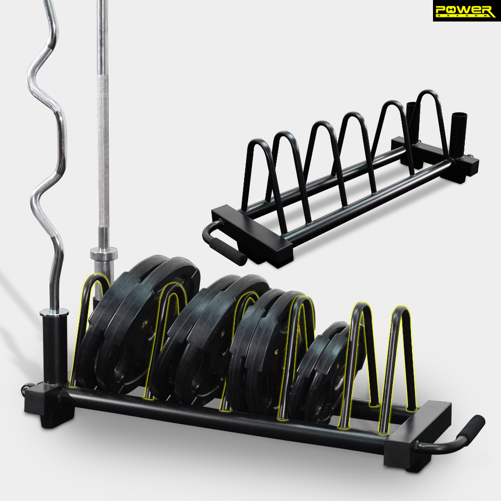 POWER REFORM รางวางแผ่นน้ำหนัก BUMPER PLATE SR-500 เก็บแผ่นน้ำหนักและบาร์เบล ประหยัดพื้นที เคลื่อนย้ายได้สะดวก