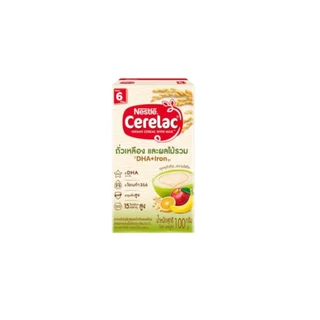 [อาหารเสริมสำหรับเด็ก] NESTLE CERELAC ซีรีแล็ค อาหารเสริมสำหรับทารกและเด็กเล็ก: 6 เดือน - 1 ปี ขนาด 100 กรัม