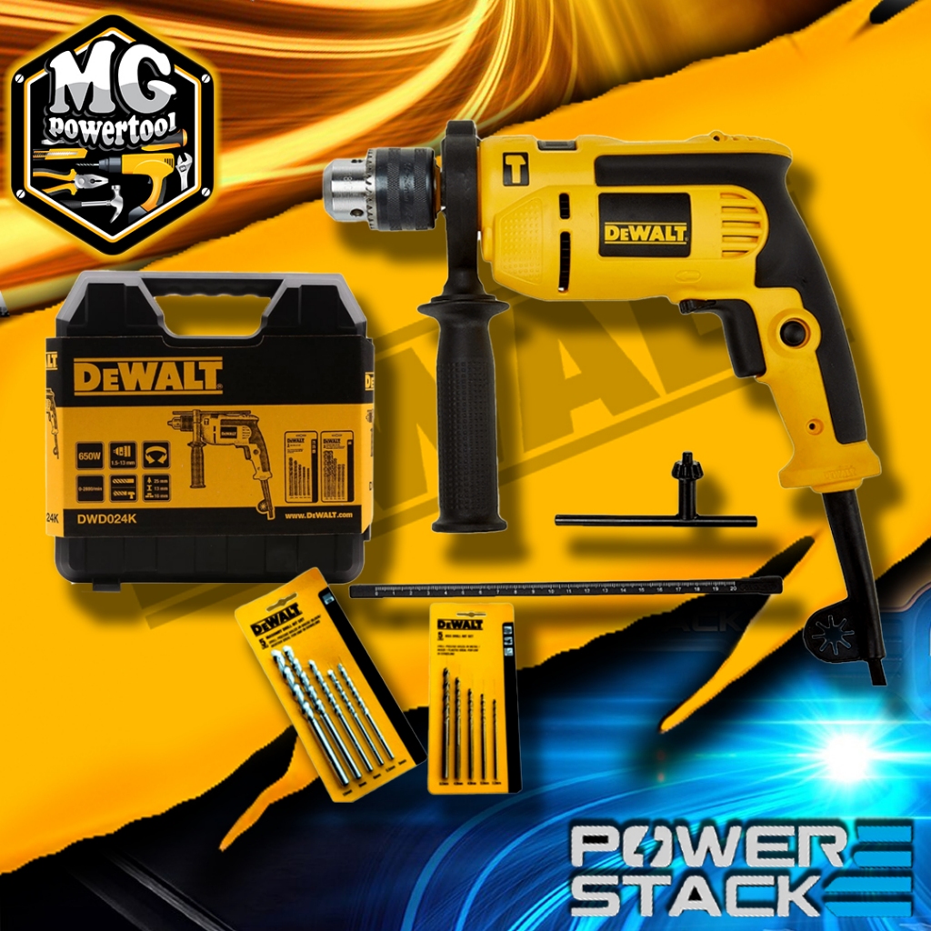 DEWALT สว่านกระแทกไฟฟ้า ขนาด 13 มม. (1/2) 650W รุ่น DWD024K-B1