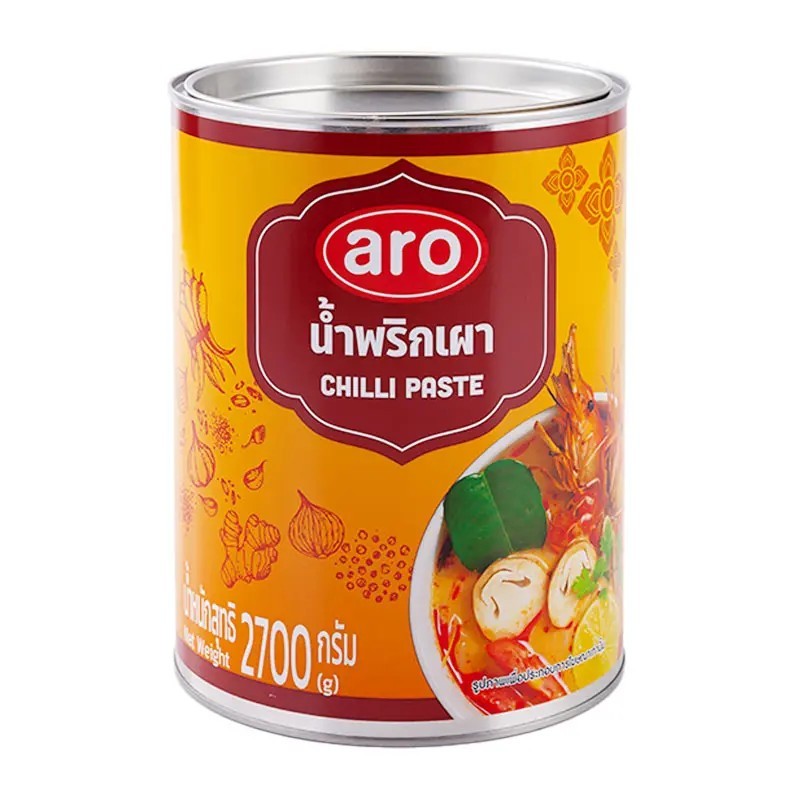 Aro เอโร่ น้ำพริกเผา 2.7 กก.  มีจัดส่ง express delivery ได้รับของภายในวัน