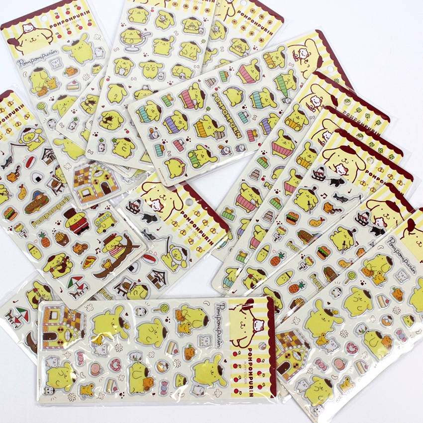 สติ๊กเกอร์ STICKER PUFFY Sanrio ลิขสิทธิ์แท้ ลาย POMPOMPURIN